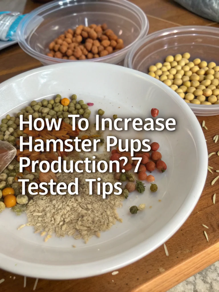 كيف تزيد إنتاج صغار الهامستر