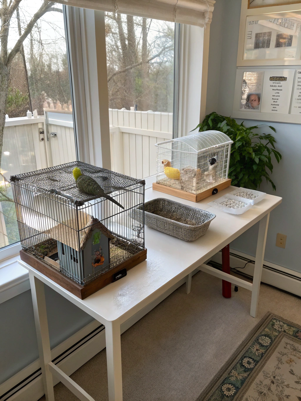 مكان لوضع قفص الطيور في المنزل