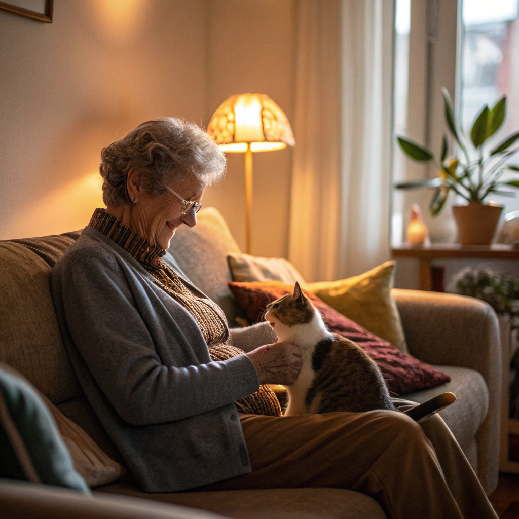 تربية القطط لكبار السن